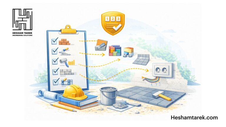 ترتيب بنود التشطيب