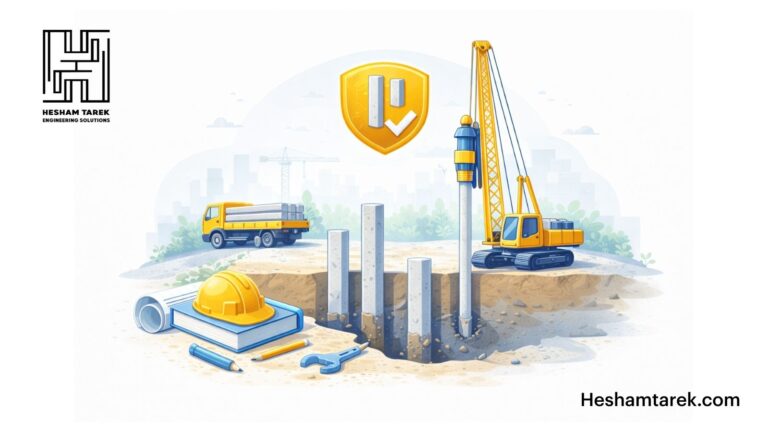 طرق تنفيذ الخوازيق الخرسانية