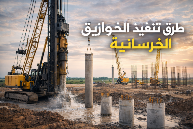 طرق تنفيذ الخوازيق الخرسانية