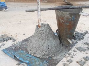 اختبار هبوط الخرسانة